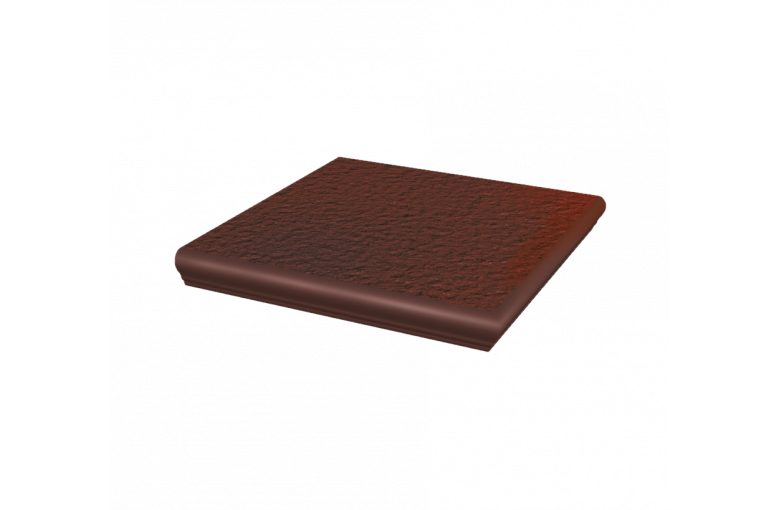 Клинкерная угловая ступень с капиносом Paradyz Cloud Brown Duro