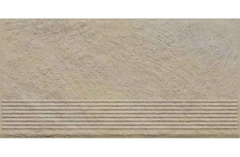 Клинкерная ступень с насечками Paradyz Eremite Crema 300х600