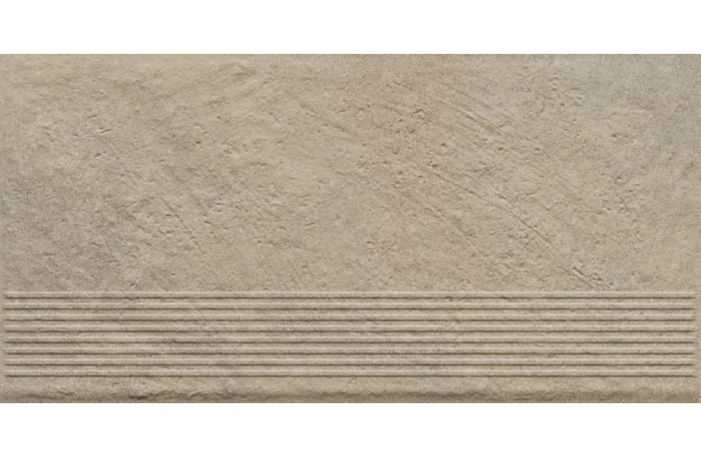 Клинкерная ступень с насечками Paradyz Eremite Crema 300х600