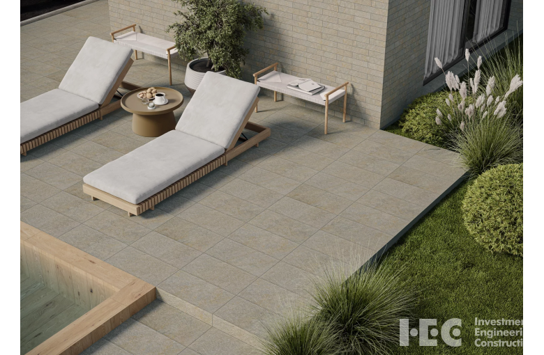 Клинкерная ступень с насечками Paradyz Eremite Taupe 300х600