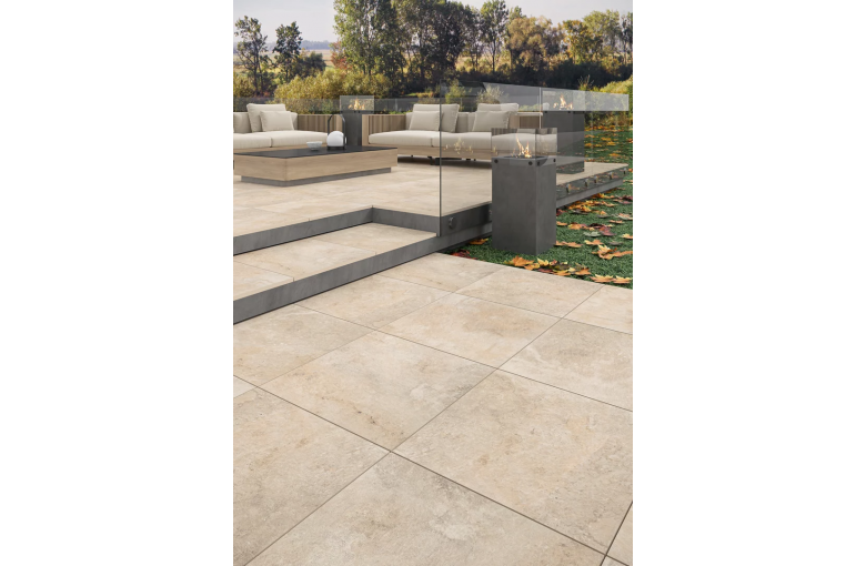 Террасная плита Paradyz Burlington Ivory 595х595 