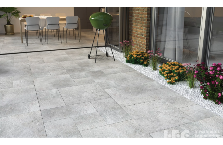 Террасная плита Paradyz Burlington Silver 595х595 