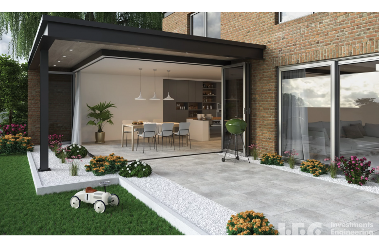 Террасная плита Paradyz Burlington Silver 595х595 