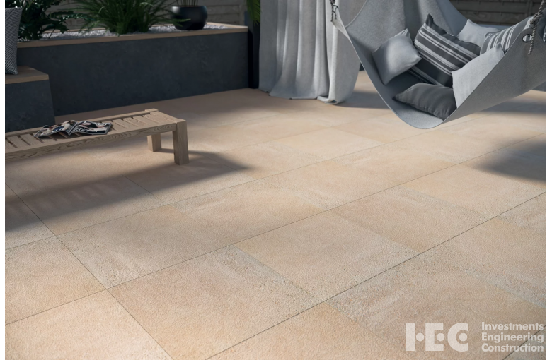 Террасная плита Paradyz Optimal Beige 595х595 