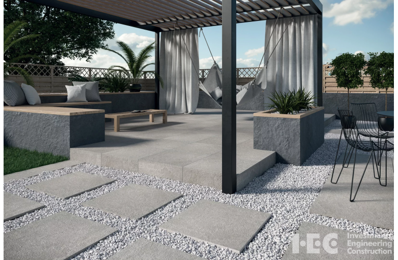 Террасная плита Paradyz Optimal Antracite 595х595 