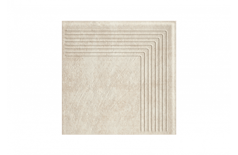 Клинкерная угловая ступень с насечками Paradyz Scandiano Beige