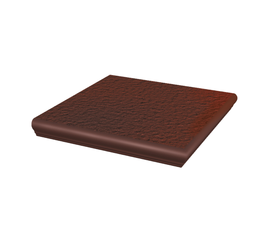 Клинкерная угловая ступень с капиносом Paradyz Cloud Brown Duro