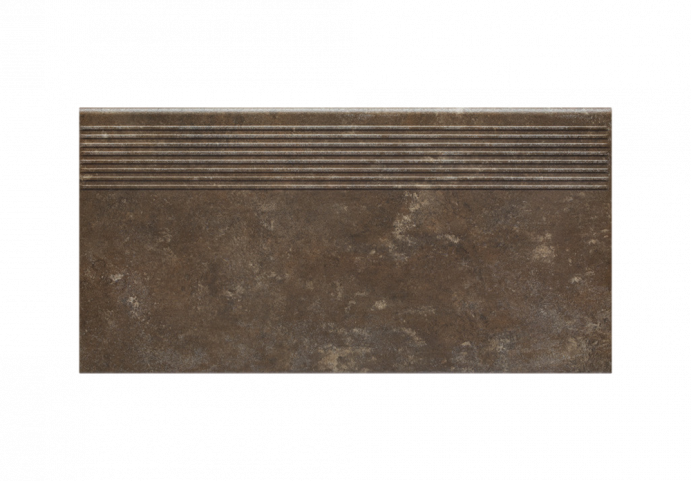 Клинкерная ступень с насечками Paradyz Ilario Brown 300x600