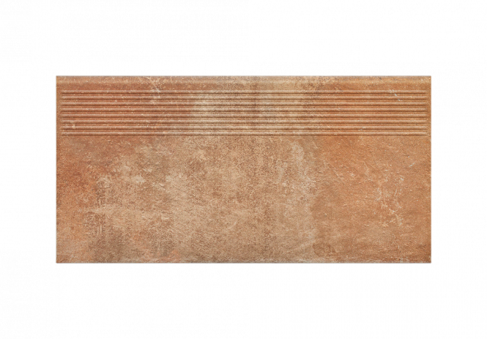 Клинкерная ступень с насечками Paradyz Scandiano Rosso 300x600