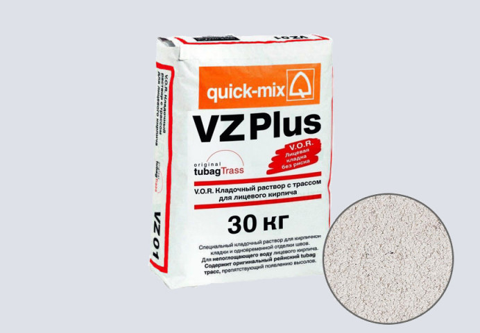Цветной кладочный раствор quick-mix VZ plus.A алебастрово-белый 