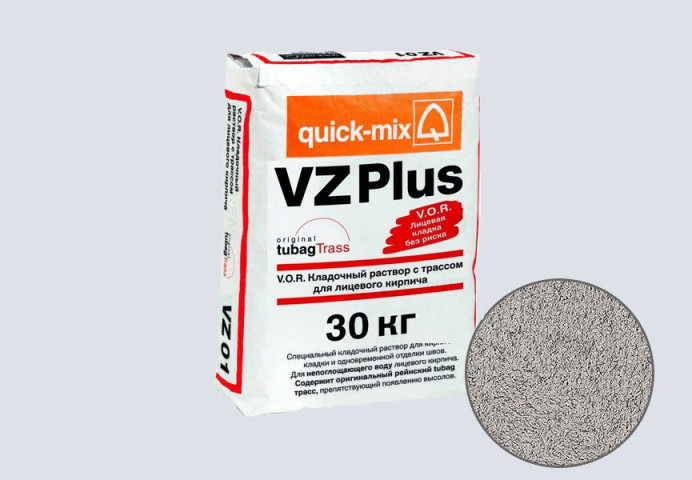 Цветной кладочный раствор quick-mix VZ plus.T стально-серый